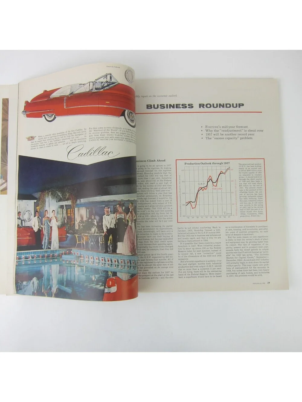 Vintage FORTUNE Magazine July 1956 Ford Cadillac Chrysler Kaiser Aluminum Ads